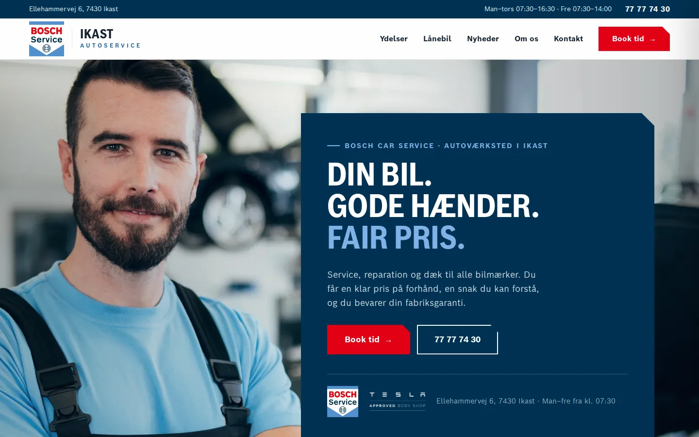 Ikast AutoService hjemmeside