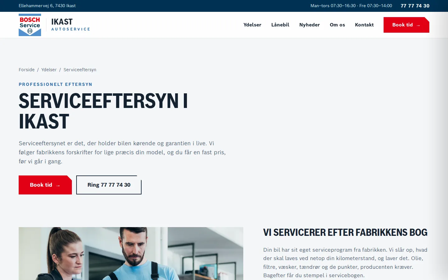 Tider til service og syn