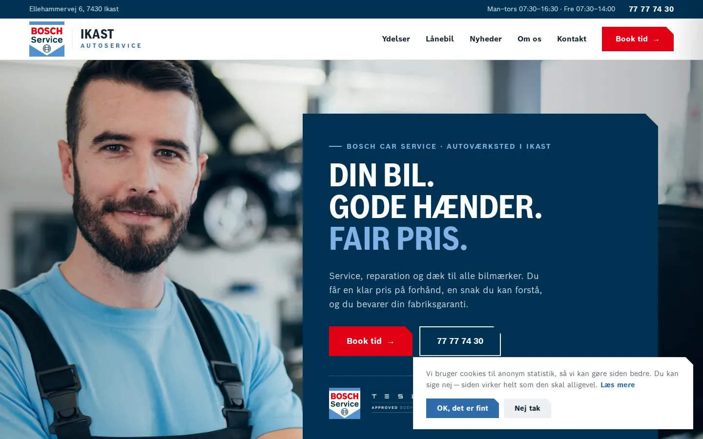 Ikast AutoServices nye hjemmeside bygget af Kinly