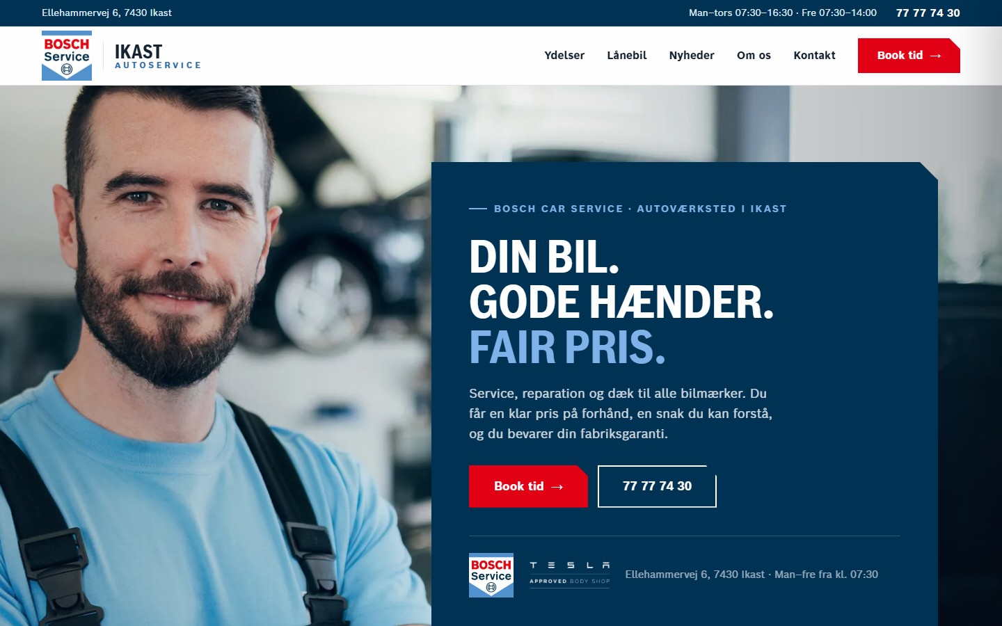 Ikast AutoService hjemmeside
