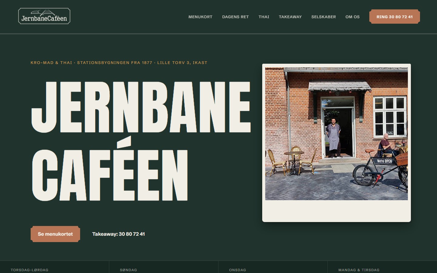 Jernbanecafeen hjemmeside
